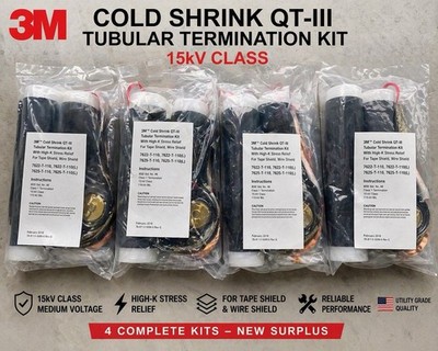 3M QT-III Cold Shrink Kit Tubular Termination Tape & Wire Shield
