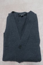 Banana Republic Baruffa Men's Cardigan Sweater Size L Gray