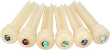 Blisstime 6pcs Unbleached Guitar Bone Bridge Pins Natural Color... 