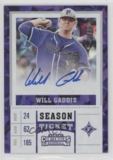 2017 Panini Elite Extra Edition Cracked Ice Ticket 22/24 Will Gaddis Auto fm0