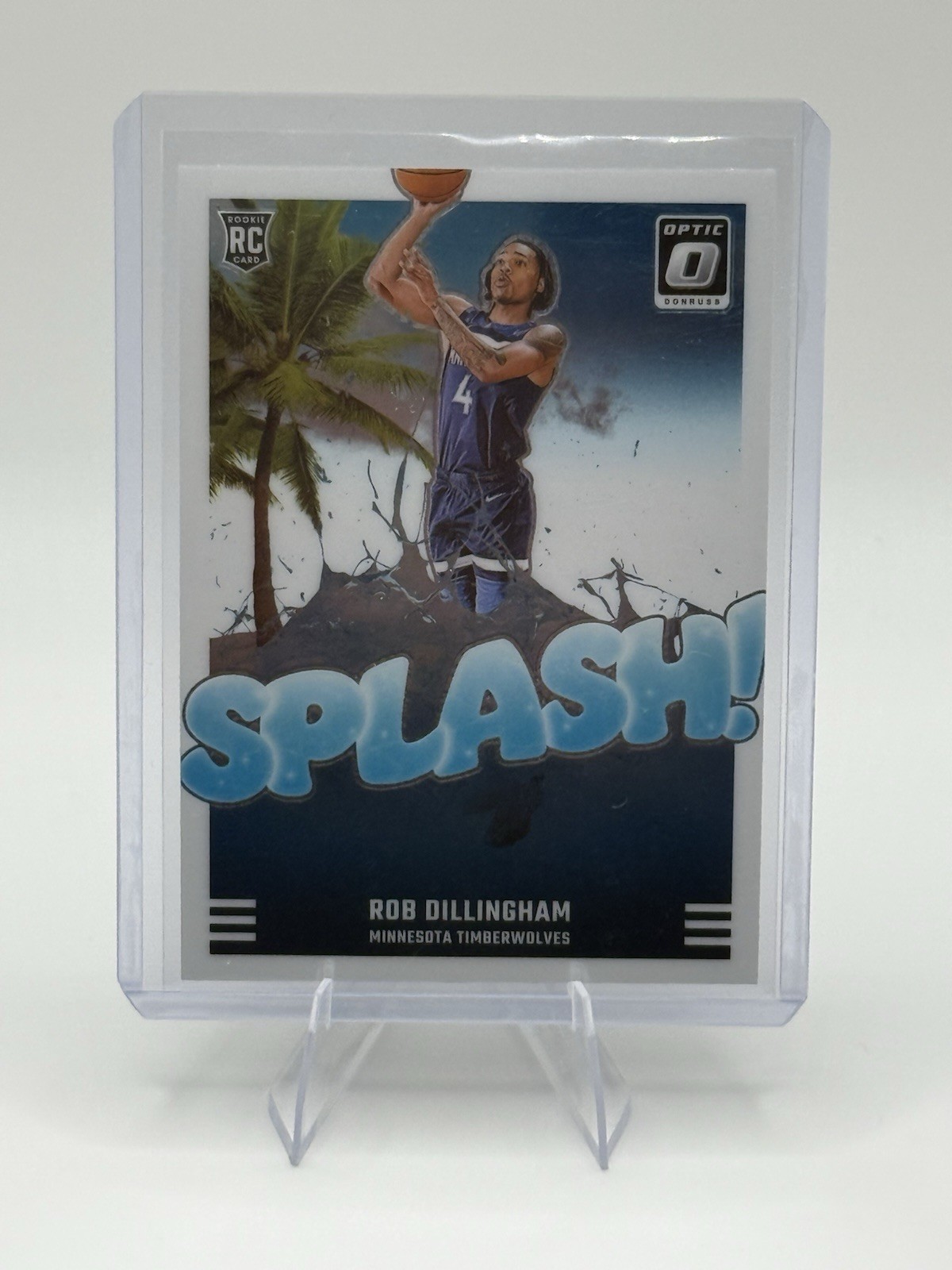 2024-25 Panini Donruss Optic Splash Rob Dillingham #8 Rookie RC Timberwolves NM