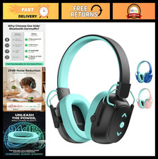 Kids Bluetooth Noise Cancelling Earmuffs, 29dB SNR, 80H Playtime, Hearing Protec