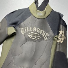 BILLABONG Men's 3/2 ABSOLUTE CZ Wetsuit green gray Black Surf Dive Size Small