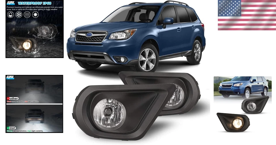 Luces antiniebla impermeables para Subaru Forester 2014-2016 - Fácil instalación y brillo Foto 2 de 4