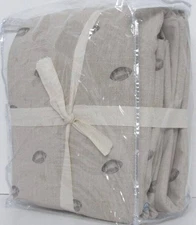Pottery Barn Teen Heritage Football Sheet Set, Full Size, Natural Color New