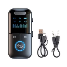 Bluetooth5.4 Audio Music Wireless Receiver AUX 3.5mm Home Car Adapter With Cable