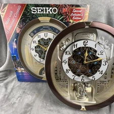 Seiko Swarovski Melody in Motion Wall Clock (QXM491BRH) 18 Melodies "WORKS"