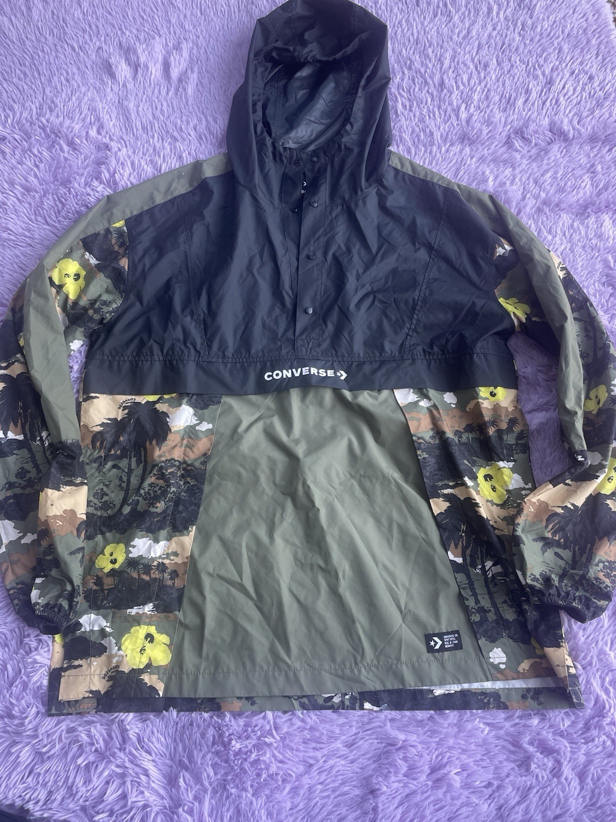 Men’s Converse Lightweight Pullover Jacket Floral… - image 8