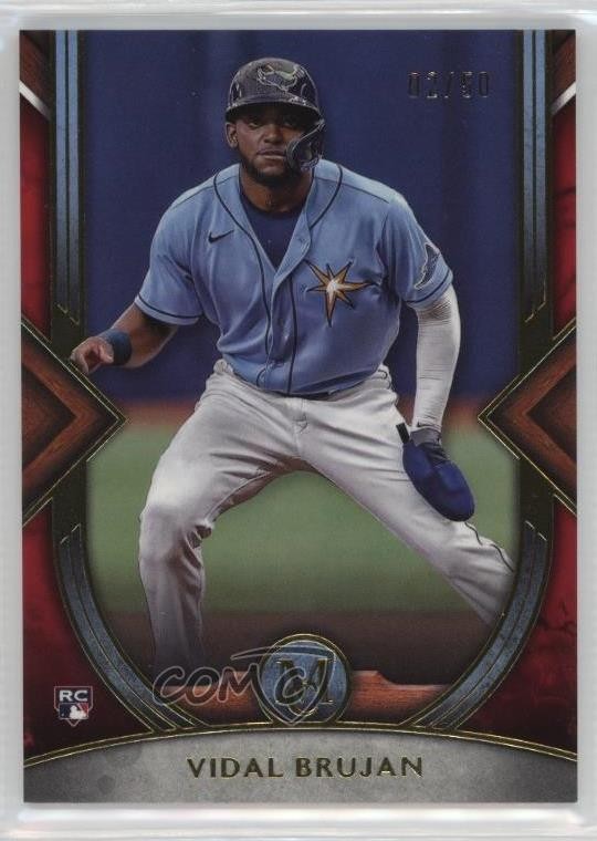 2022 Topps Museum Collection Ruby /50 Vidal Brujan #31 Rookie RC 2s2