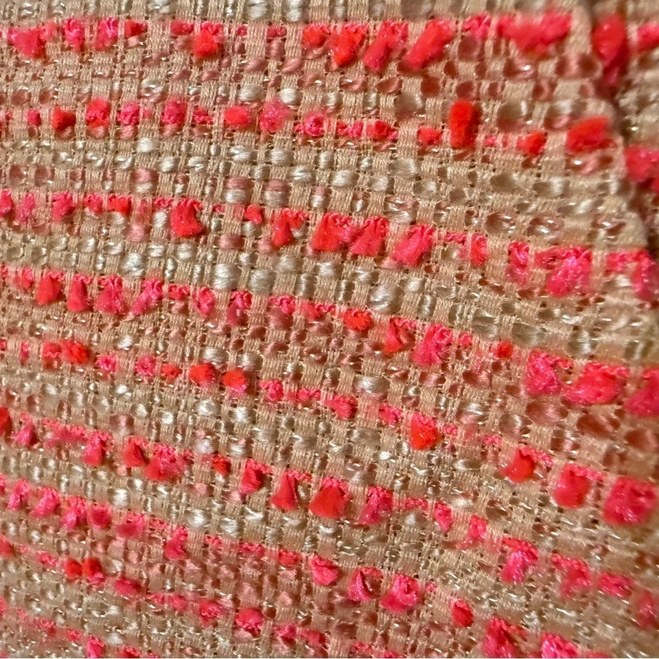 Rachel Roy Coral & Bright Pink Tweed Shorts size 6 Preppy Coquette Punk Alt - Image 2 of 4