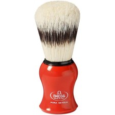 Omega Pure Bristle Shaving Brush With Stand Assorted Colors  80265
