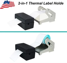 Dual Use Thermal Label Holder for Rolls & Fanfold Labels Wide Compatible