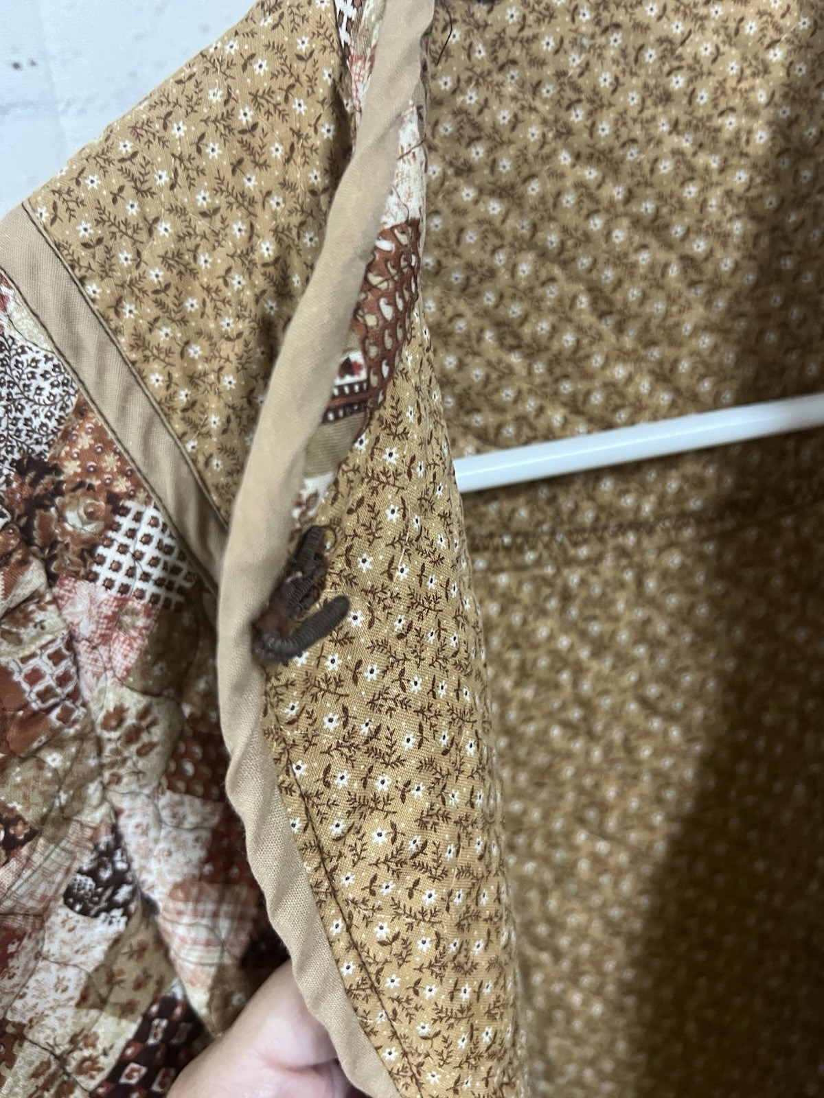 Handmade Patchwork Quilt Quilted Jacket Women XS … - image 10