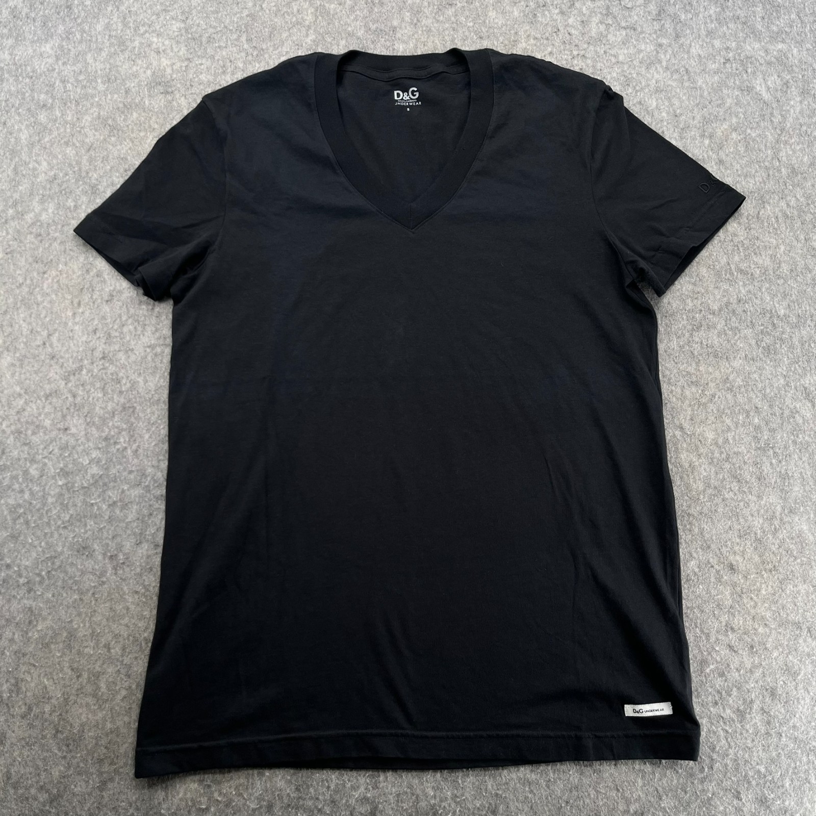 Dolce & Gabbana D&G Mens Black Basic Plain T Shirt Size XS