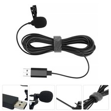 1pc USB Lavalier Microphone Lavalier Lapel Clip on Mic Condenser Microphone