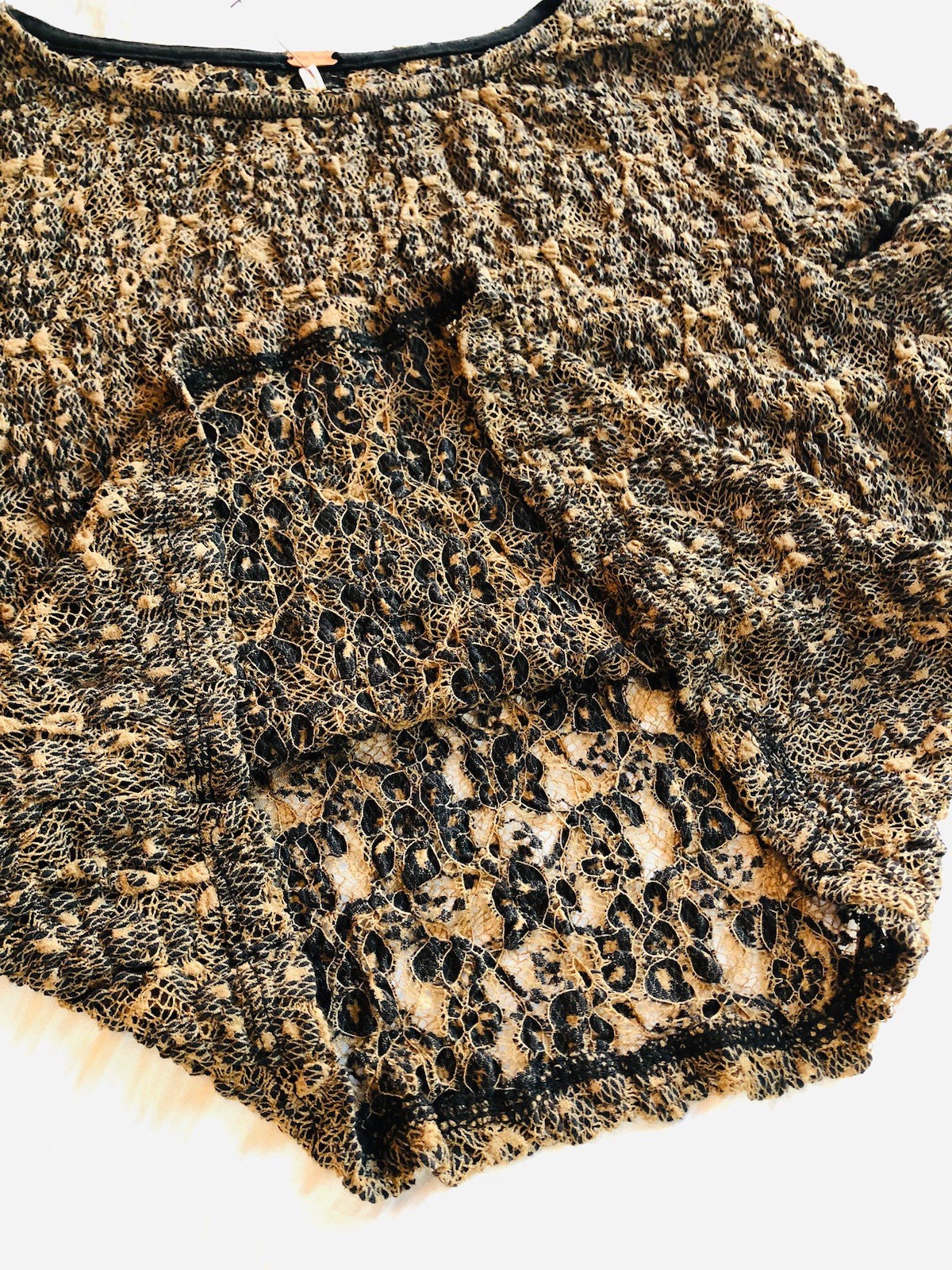 Free People Two Piece Set Size M Black And Brown 