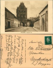 Ansichtskarte Gransee Ruppiner Tor, Straßenszene 1931