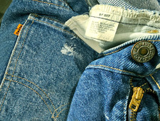 HOT VTG USA 80's LEVI'S 646 BOOTCUT ORANGE TAB BUTTON 8 Jeans 35 x29 Fit 33x28