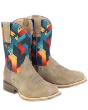 Tin Haul Boys' Color Me Cool Western Boot Broad Square Toe - 14-018-0101-5053 Ta
