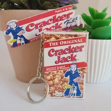 Unknown Source Miniature Cracker Jack Box Keychain NEW Unisex Collectible