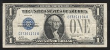 1928 $1 SILVER CERTIFICATE FUNNY BACK ONE DOLLAR BILL  Fr 1600 0161