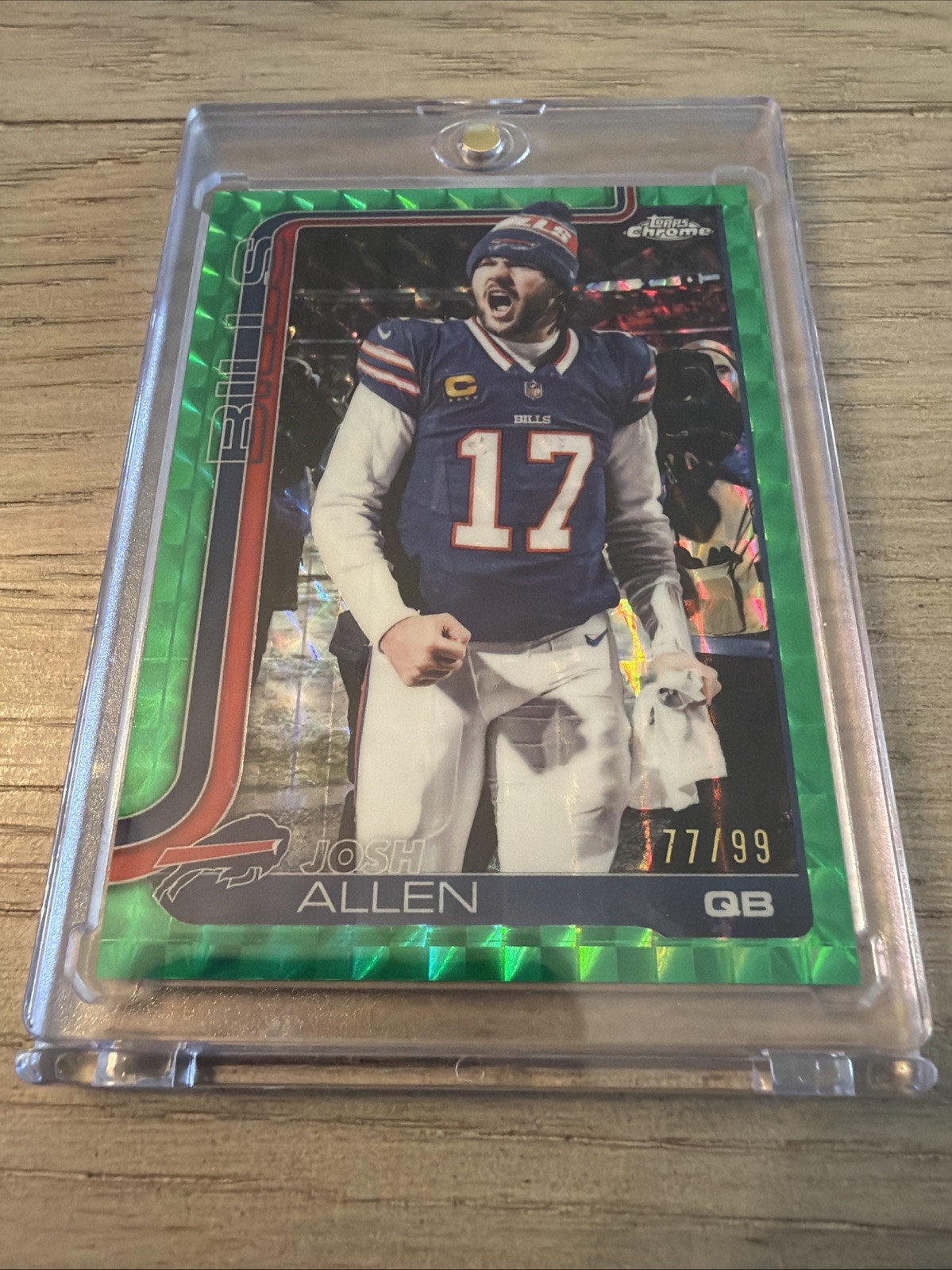 Josh Allen 2025 Topps Chrome Green Geometric Variation /99 Variation 🔥 Bills