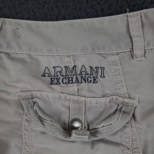 Pantalón cargo ARMANI EXCHANGE para mujer 2 W30 L32 gris utilitario militar combate Y2K - Imagen 9 de 12