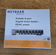 NETGEAR 8 Port Gigabit Ethernet Smart Switch W Cloud Management GS108T - NOS