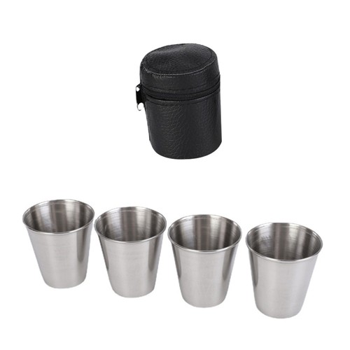 Stainless Steel Shot Glass Camping Cup Unbreakable Drinking Cups - Picture 2 of 12