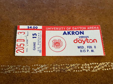 1978 Dayton Flyers Akron Zips Basketball Ticket Jim Paxson Erv Giddings 2/8