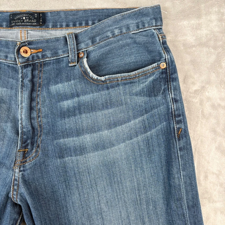 Lucky Brand 363 Vintage Straight 36x30 (Fits 37x29) Jeans Men's Blue Medium Wash - Image 4 of 4