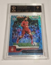 2019-20 Panini Prizm Premier League FOTL Blue Shimmer Soccer Mohamed Salah 1/8