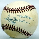 Reggie Jackson Single Signed Baseball 8 (UDA w/inscriptions) 712465