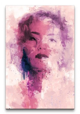 60x90cm Sharon Stone Porträt Abstrakt Kunst Schauspielerin Rosa Farben