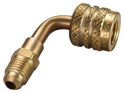 Yellow Jacket 19204 1/4'' Hose Adapter for Left-Handed A2L Refrigerant Tanks -...