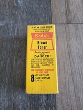 KODAK BROWN TONER- VINTAGE, COLLECTIBLE AND USEABLE 8 FLUID OZ SEALED BOX