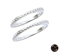  The Kiss SR774-P Ladies': Size 13 Men's: Size 21 Set of 2 Simple Silver