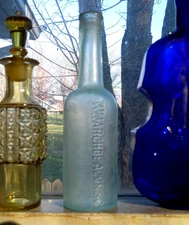 1880 Wm ARCHDEACON & Co INDIANAPOLIS RARE SAUCE BOTTLE D.O.C GLASS MARK