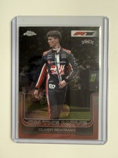 2025 Topps Chrome Formula 1 - F1 On The Move Oliver Bearman #186 (RC)