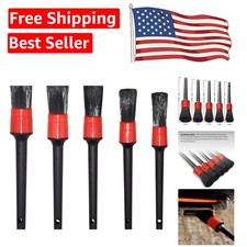5 Different Size Automotive Detail Brushes - Effective Cleaning for Tight Spaces