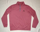NICE Peter Millar Bandon Dunes Pink Long Sleeve 1/4 Zip Golf Shirt Top Medium M