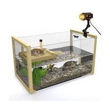 Turtle Aquarium Kit - Aquatic Turtle Tank with Filter and Light  T... Fast Ship