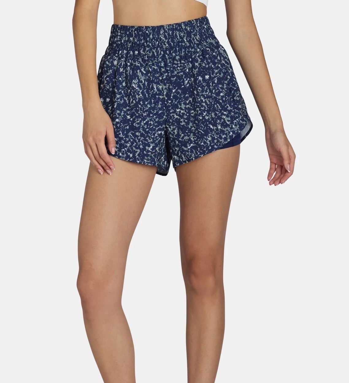 AVIA Women's Bike Liner Shorts Navy Blue Print Running Activewear Medium NWT