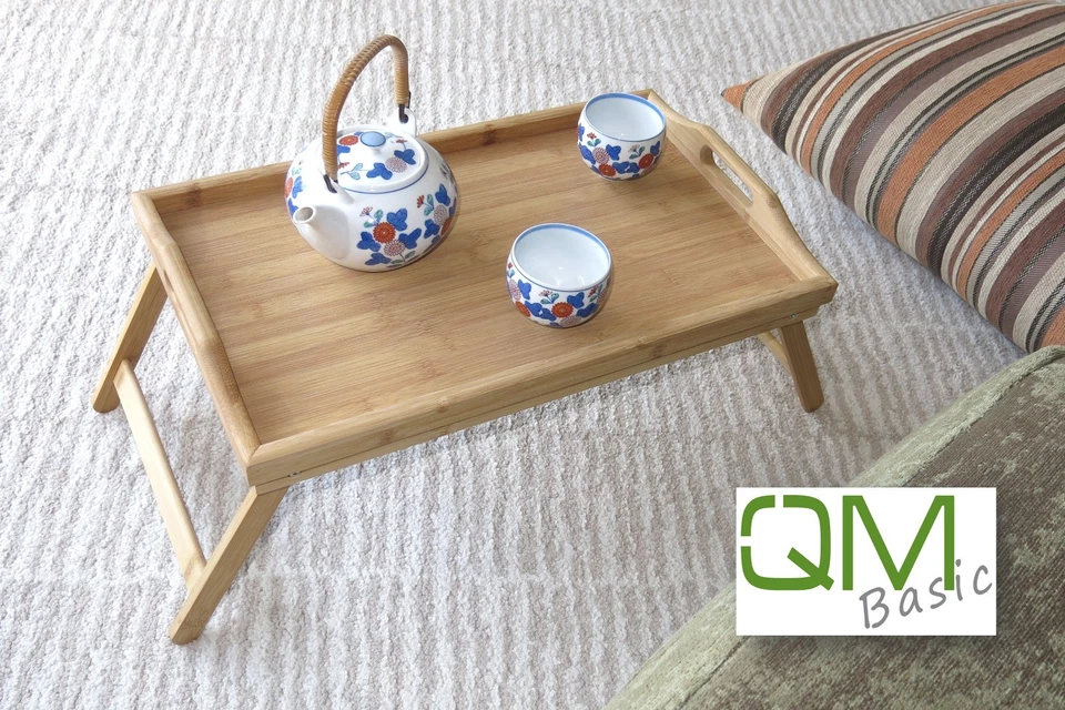 Frühstückstablett Tablett Holz klappbar Betttablett mit Beinen Serviertablett - Bild 2 von 4