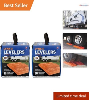 RV Leveling Blocks 20 Pack Heavy Duty Support & Stabilizing Equipment