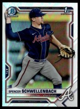 2021 Bowman Draft Chrome Refractor 1st Spencer Schwellenbach Atlanta Braves