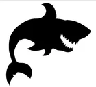 Shark 10 X 10 CM, Stickers From / Off Vinyl Version 10x