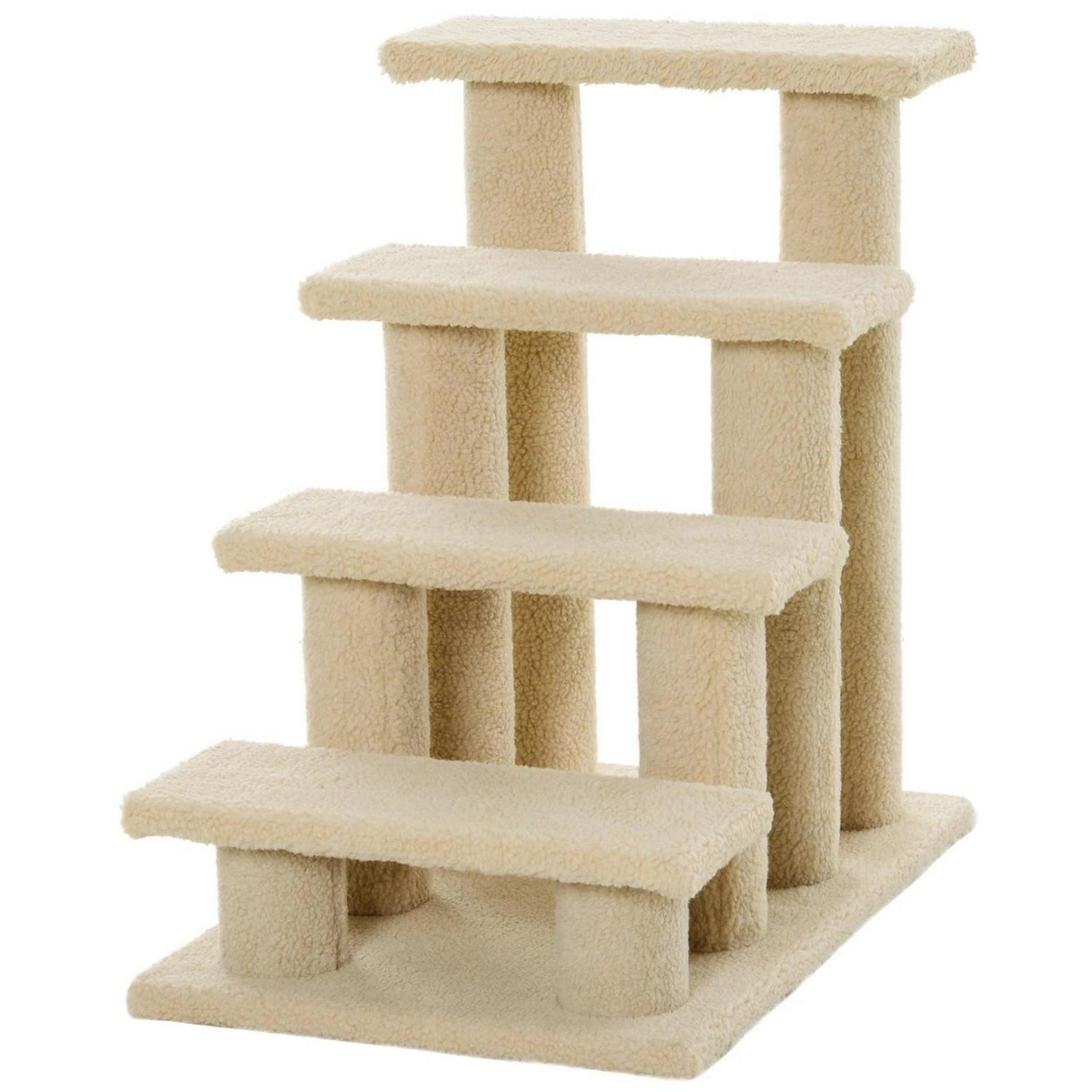 Cat Stairs Wooden Dog Steps For Bed PawHut 4-Step Indoor