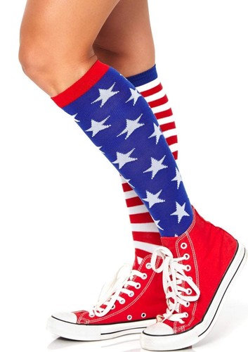 Stars and Stripes Kniestrümpfe, Einheitsgröße - Bild 2 von 3