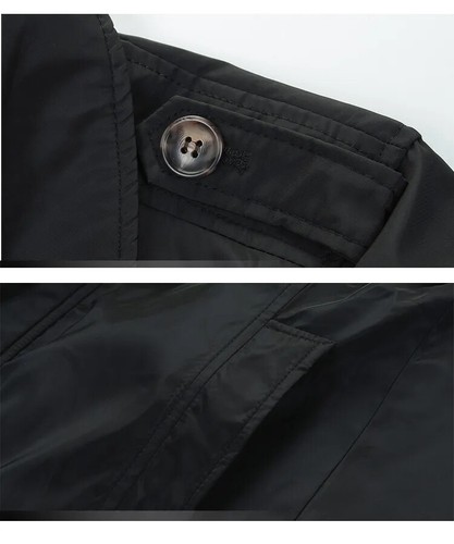 Mens Jackets Clothes Zip UP Pockets Trench Windproof Jackets Fashion Coats Tops - Picture 7 of 9